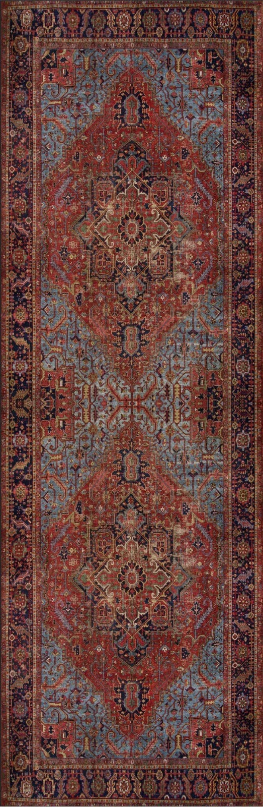 Qilim për korridor, 75x230cm, Conceptum Hypnose, ngjyra të përziera, kuq e kaltër AL 162
