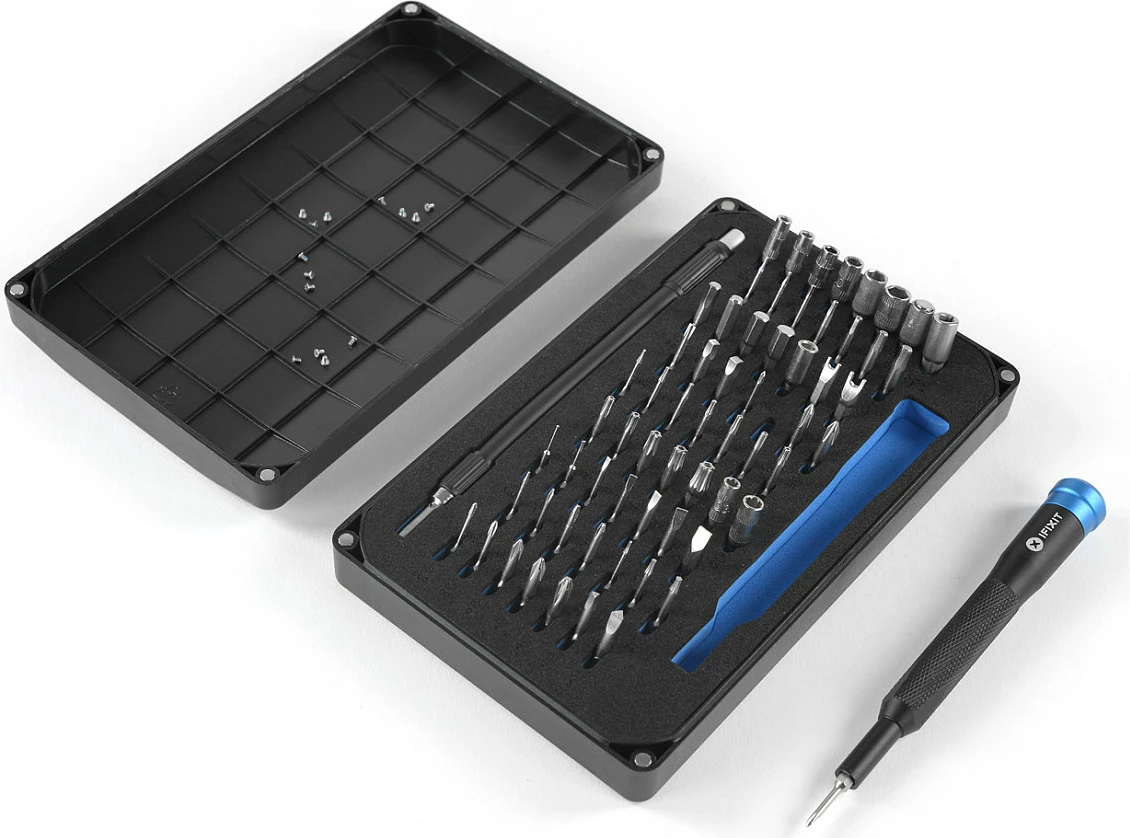 Set veglash iFixit Pro Tech Toolkit, për riparime elektronike, anti-statik, i zi