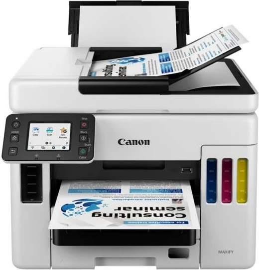 Printer multifunksional, Canon MAXIFY GX7050 (4471C006), MegaTank inkjet A4, 4-në-1, Wi‑Fi/LAN, ADF 50 fletë, kapacitet 600 fletë