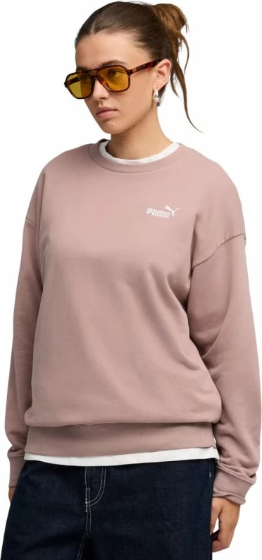 Duks për femra Puma ESS Small No. 11 Logo Relaxed Crew, rozë