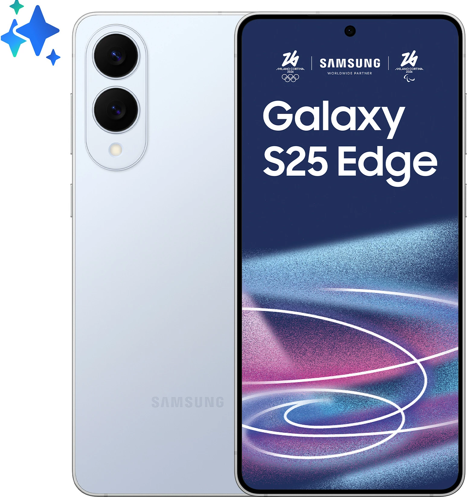 Celular Samsung Galaxy S25 Edge, 12GB/256GB, 6.7", 200MP, Android 15, Titanium Icyblue