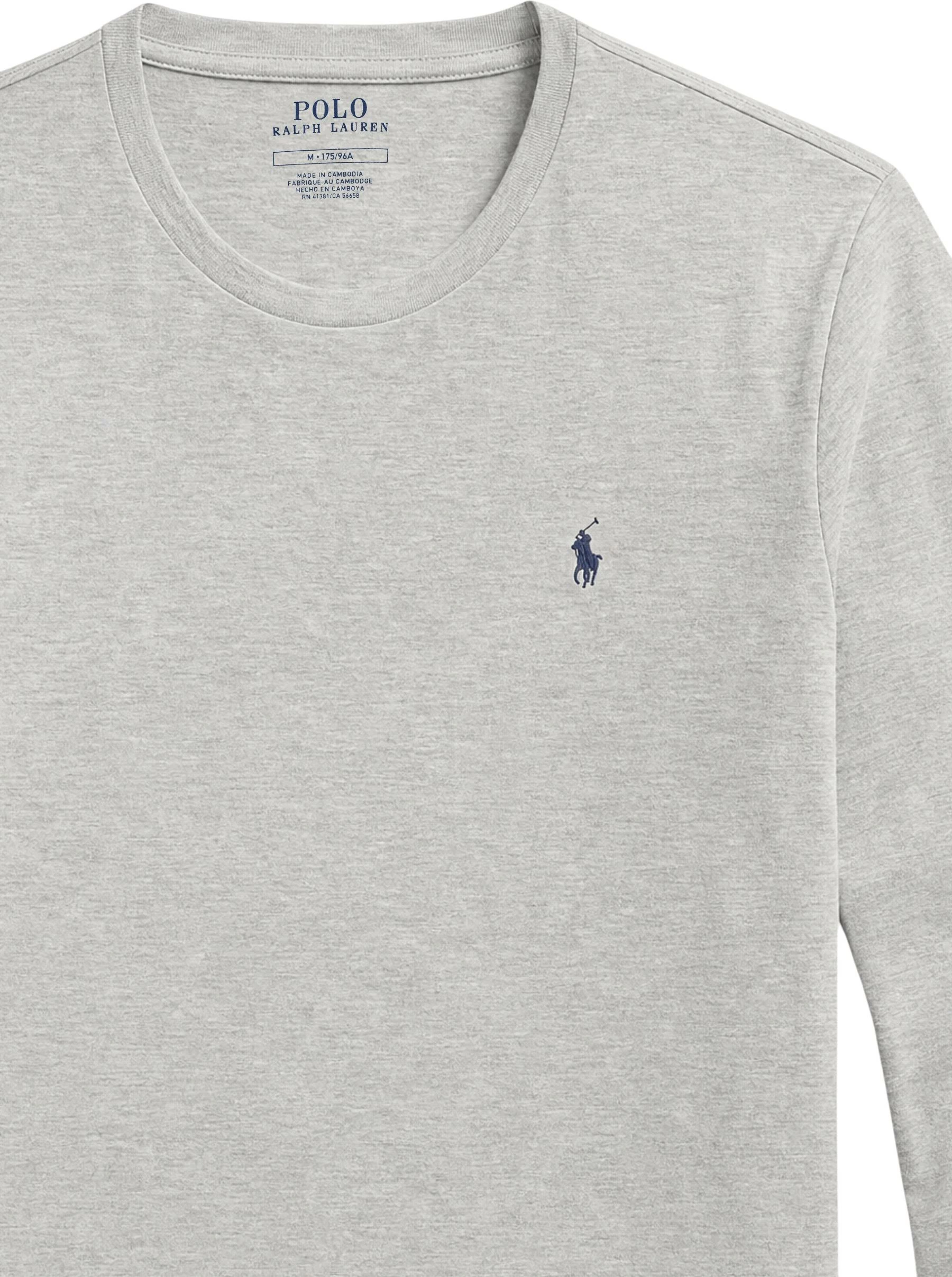 Maicë e brendshme me mëngë të gjata për meshkuj Ralph Lauren L/S Crew Sleep Top 714844759003, e hirtë [Madhësia: XXL]