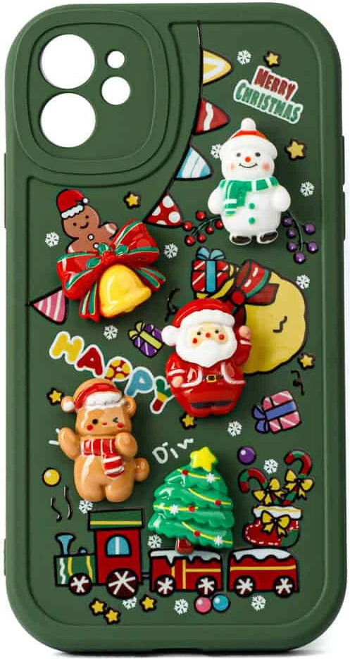 Fotroll për telefon TECH TIME Christmas Edition Green (IP13PROMAX)