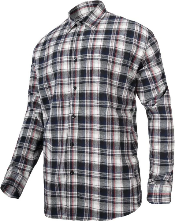 Këmishë flanel LAHTI PRO L4180403, 170 g/m², madhësi L, gri me kuadrata