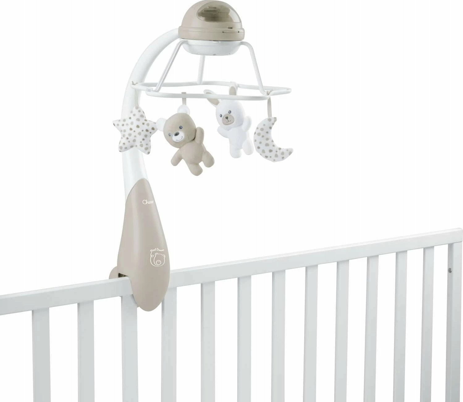 Karuzelë për shtrat bebe Chicco First Dreams Rainbow 3n1 CHICZ-0933, 45 min muzikë, bezhë