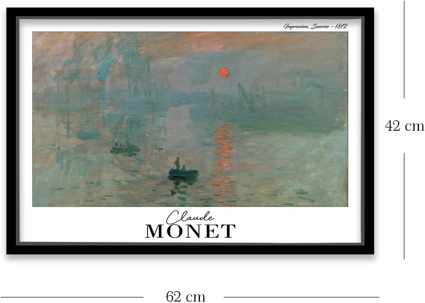 Pikturë dekorative me kornizë, Wallity, 4262SYHMONET-008, shumëngjyrëshe, 42x62cm