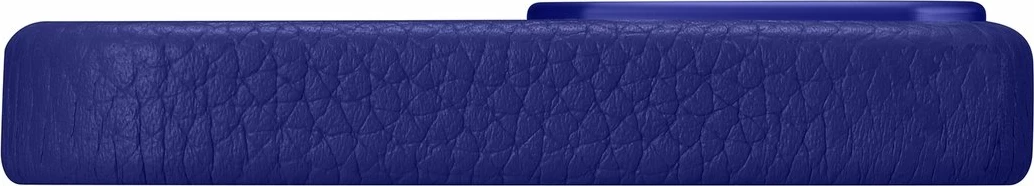 Mbështjellës iCarer Litchi Premium për iPhone 14 me MagSafe, Lëkurë, Blu e errët