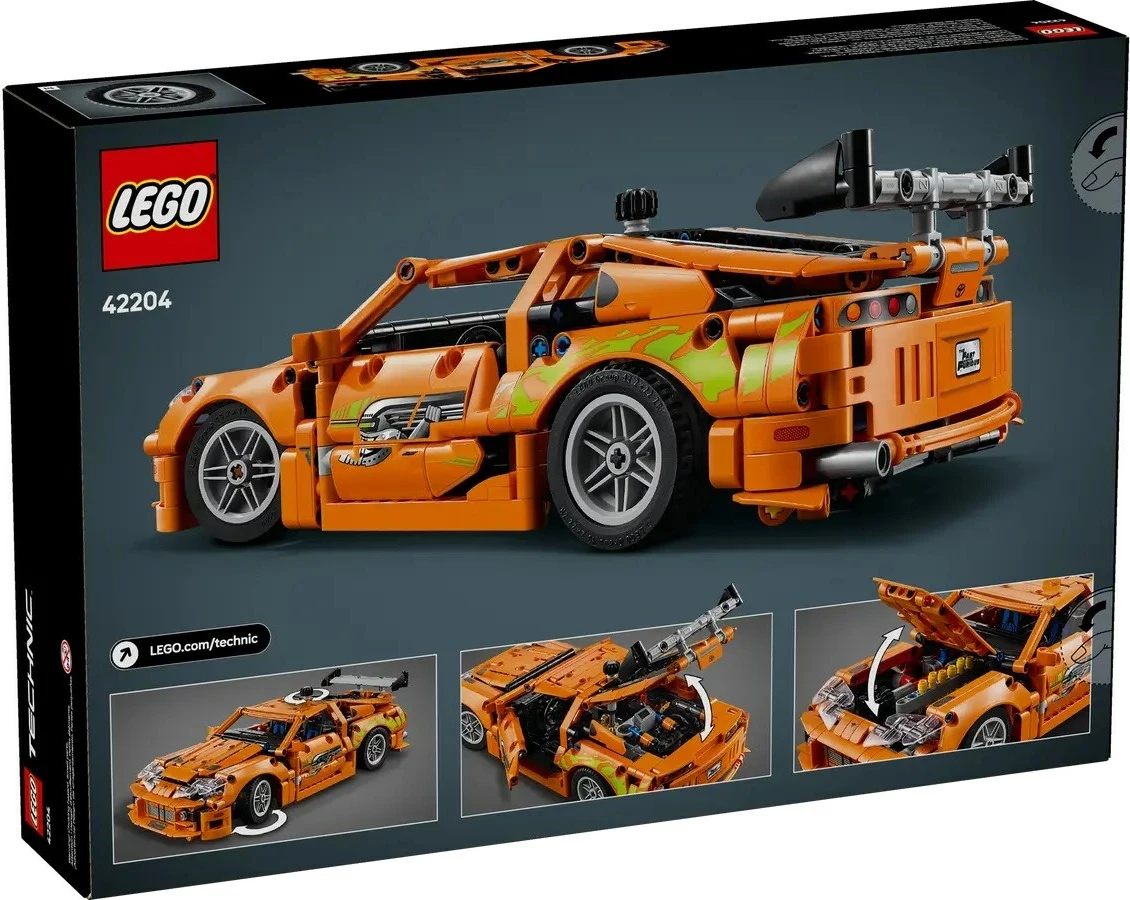 Set LEGO Technic Toyota Supra MK4 Fast & Furious, 810 pjesë, Portokalli