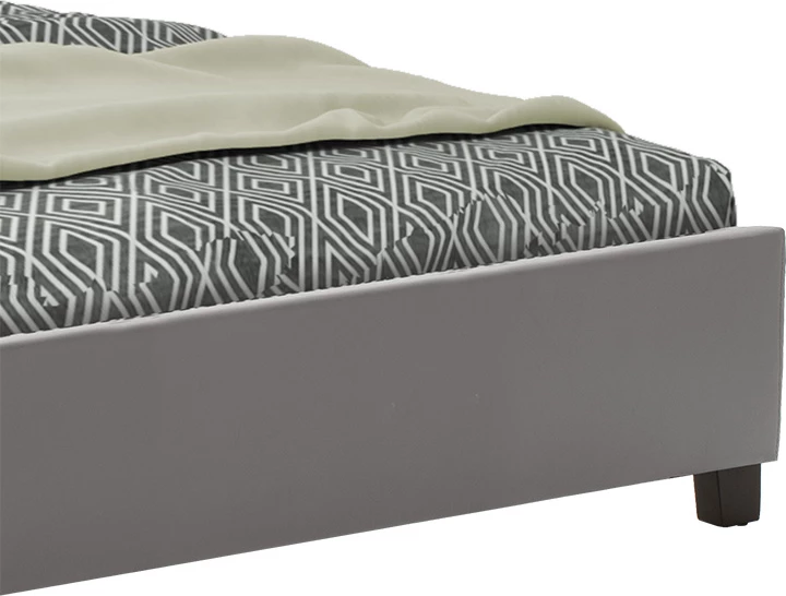 Krevat dopio Mago pu ngjyrë gri mat 150x200cm