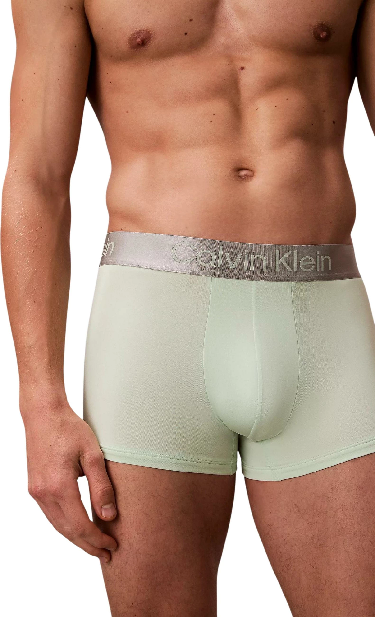 Të brendshme për meshkuj Calvin Klein Underwear Trunk LV00NB4269 (3 palë), gri e çelët [Madhësia: S]
