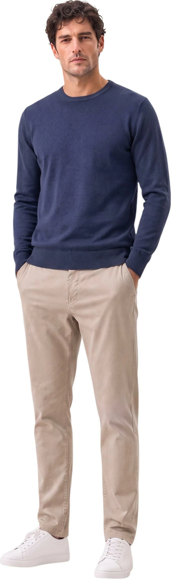 Xhemper për meshkuj YOS Paracollo Essential F.12 3000900, blu denim [Madhësia: M]
