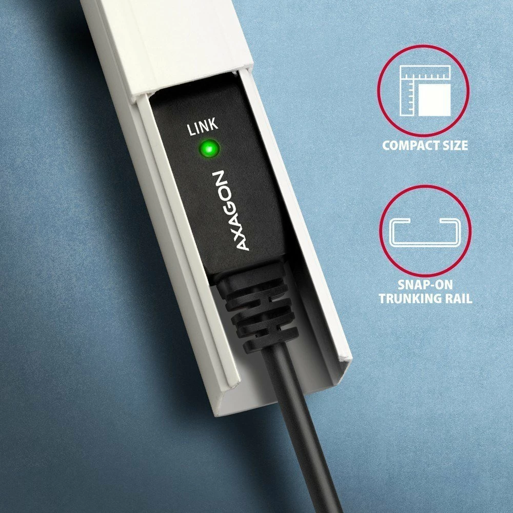 Kabllo USB Axagon ADR-215B USB-A në USB-B 15 m aktive (repeater), e zezë, set me kabllo energjie