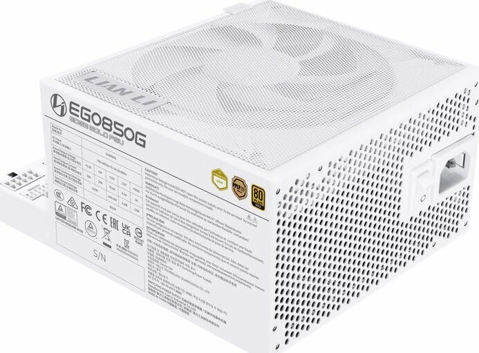 Furnizues rryme Lian Li EDGE Gold EG0850G 850W 80 Plus Gold ATX 3.1 modular, i bardhë