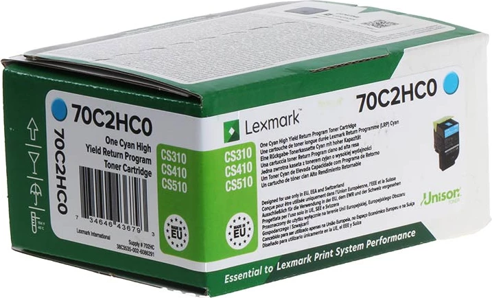 Toner Lexmark 70C2HC0 (702HC) rendiment i lartë 3000 faqe XL, cyan