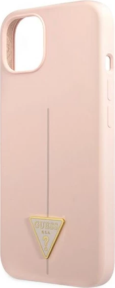 Mbështjellës Guess Silicone Triangle për iPhone 13 mini, Rozë
