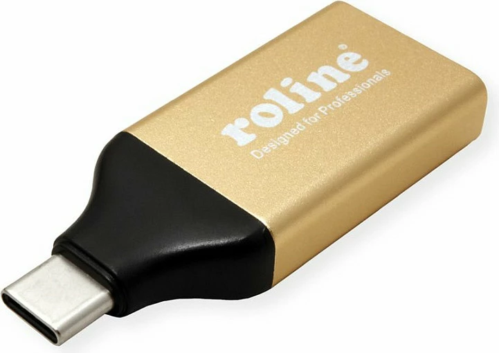 Adapter USB-C në HDMI ROLINE 12.03.3231, deri 60Hz, Zi/Artë