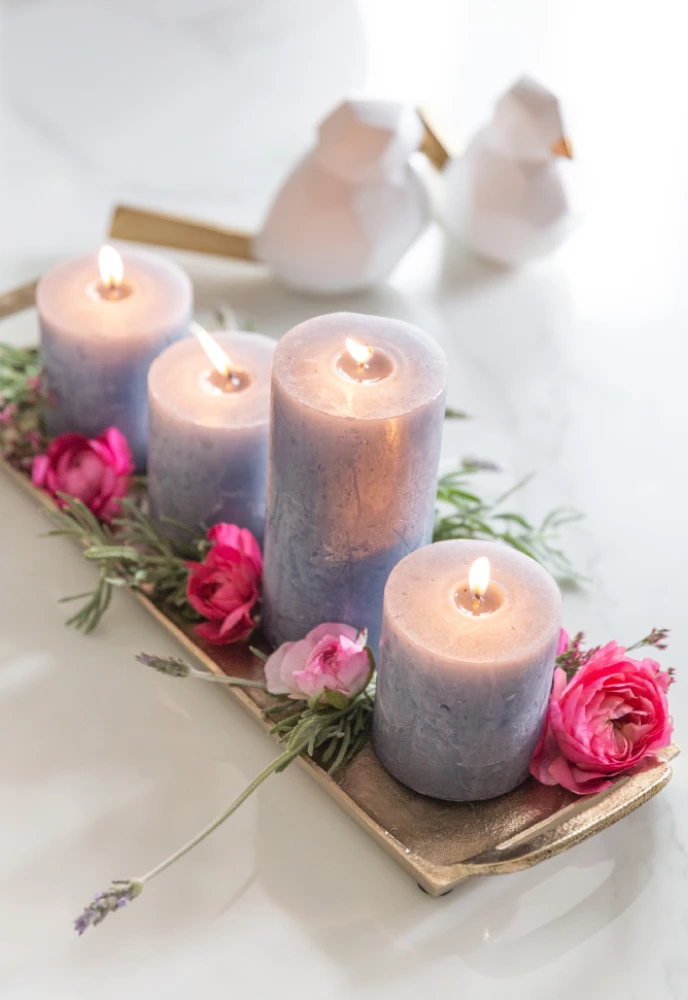 Tabaka dekorative ADORO, alumin, ngjyrë ari, 61x16x4 cm