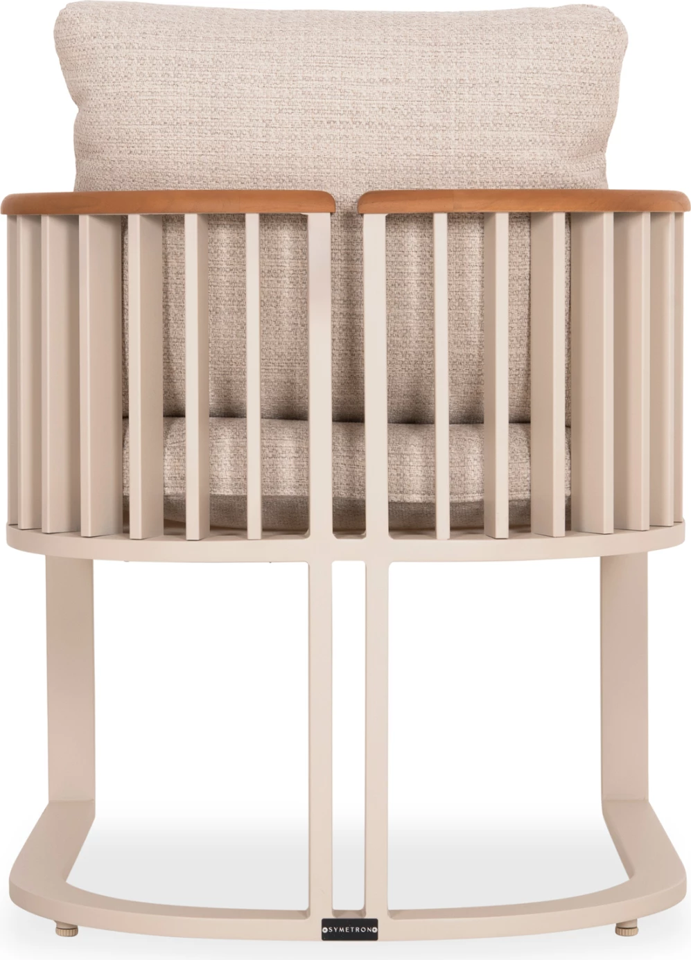 Karrige ngrënie për jashtë, alumini, ngjyrë fildishi, jastëkë bezhë, ETERNITY CD6176.01, 65x72x84cm