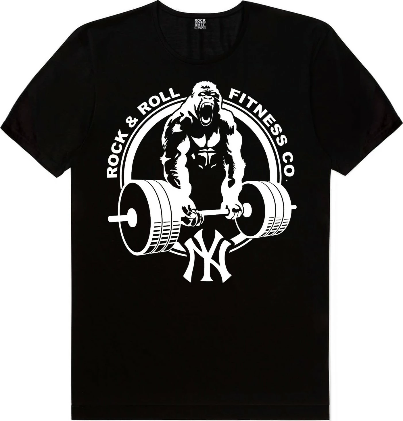 Maicë për meshkuj Rock&Roll Gorilla Gym, e zezë