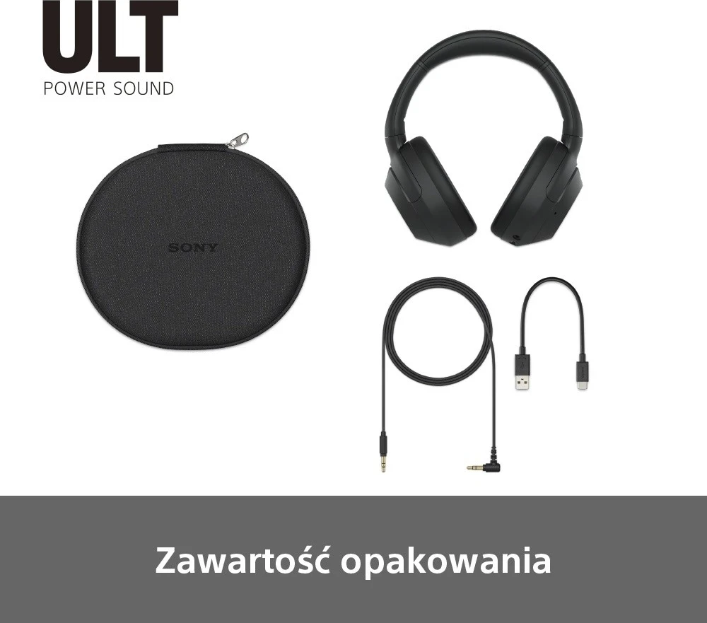Kufje Sony ULT Wear, me anulim zhurme aktiv, ngjyrë e zezë