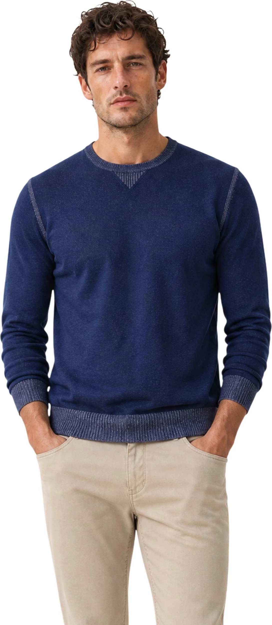 Xhemper për meshkuj YOS SLI6ML011685U, blu navy-hiri