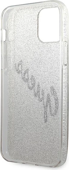 Mbështjellës Guess GUHCP12SPCUGLSGO për iPhone 12 mini 5.4" Hardcase TPU/PC Glitter Gradient Script, gold