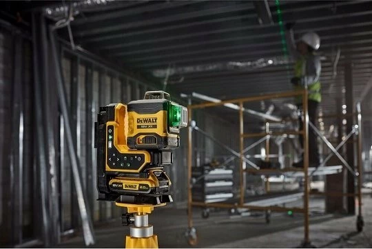 Laser linear Dewalt DCLE34035D1 18V 3x360° dritë e gjelbër, set 1x2.0Ah
