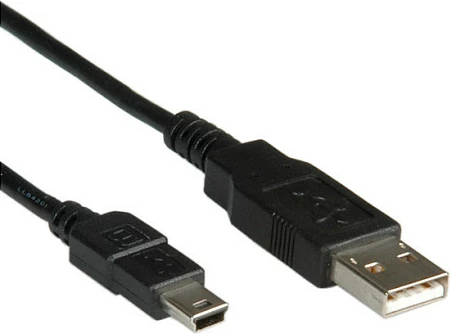 Kabllo USB ROLINE USB 2.0 A në Mini-USB 5-pin, 3 m, e zezë