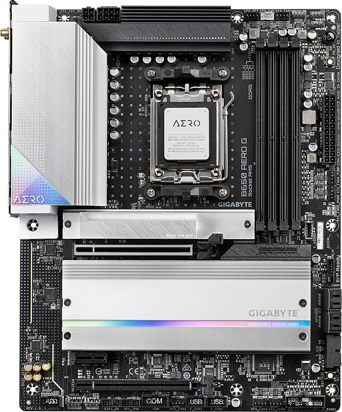 Pllakë amë Gigabyte B650 AERO G, Socket AM5, AMD B650, Bluetooth 5.2, argjendtë/bardhë