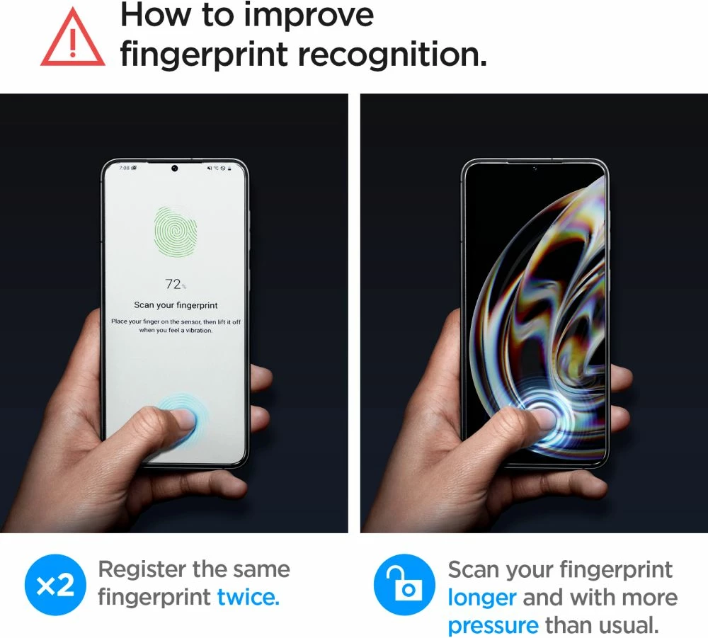 Xham i temperuar Spigen Glas.tR EZ Fit për Samsung Galaxy S23, 2 copë