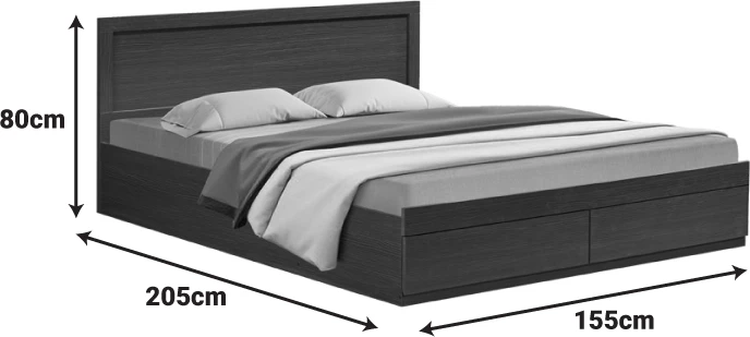 Krevat Olympus me sirtarë, ngjyrë wenge, 150x200cm