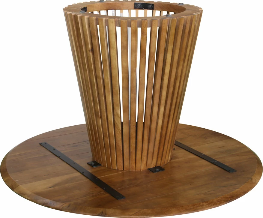 Tavolinë e rrumbullakët TORRE, ngjyrë arre, 130x130x76cm