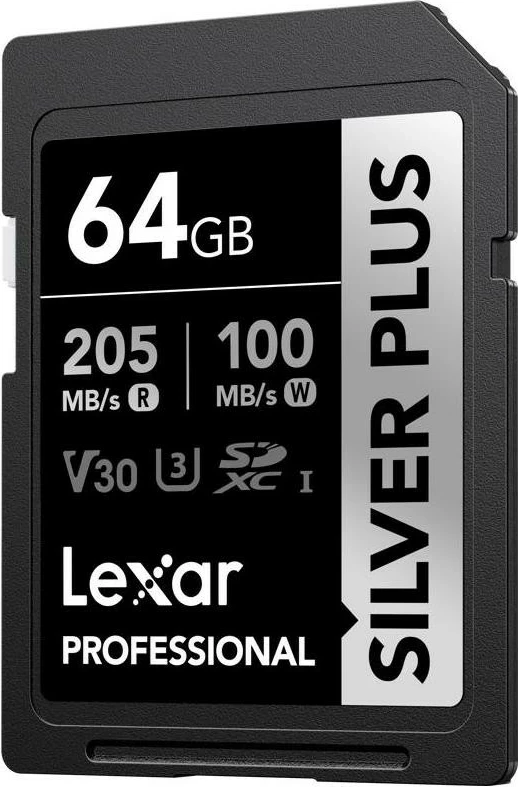 Kartelë SD Lexar Professional SILVER 64GB, UHS-I, U3, A2, V30