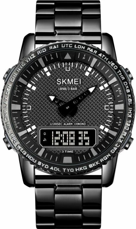 Orë dore për meshkuj Skmei, e zezë