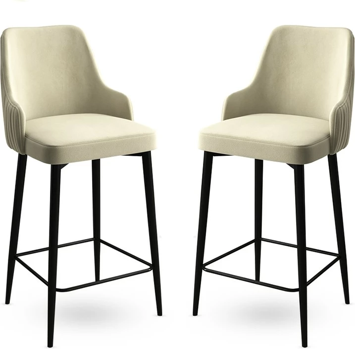 Set karrigesh për bar (2 copë), Hanah Home, Enox - krem, e zezë