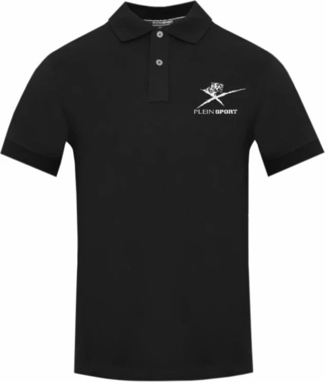 Maicë Polo për meshkuj Plein Sport, e zezë