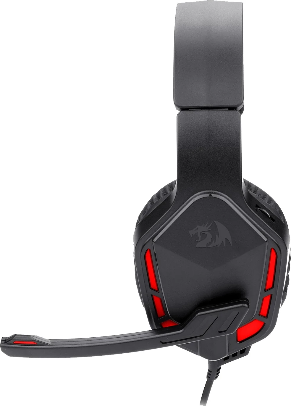 Kufje gaming Redragon Themis H220 me kabllo, surround, 50mm, mikrofon, LED të kuqe, të zeza