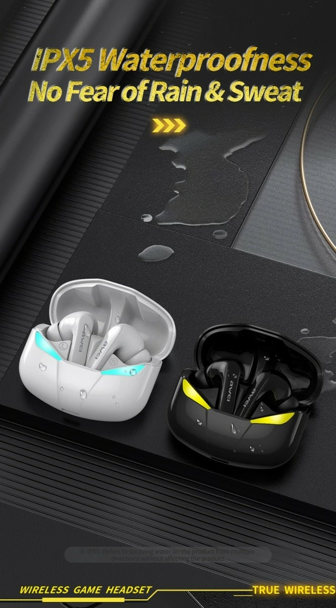 Kufje wireless AWEI T35 TWS me stacion karikimi, Bluetooth 5.0, për gaming, të zeza