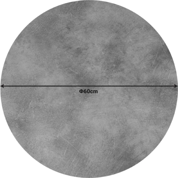 Sipërfaqe tavoline Inspire, ngjyrë çimentoje gri, 60x60cm, 12mm trashësi