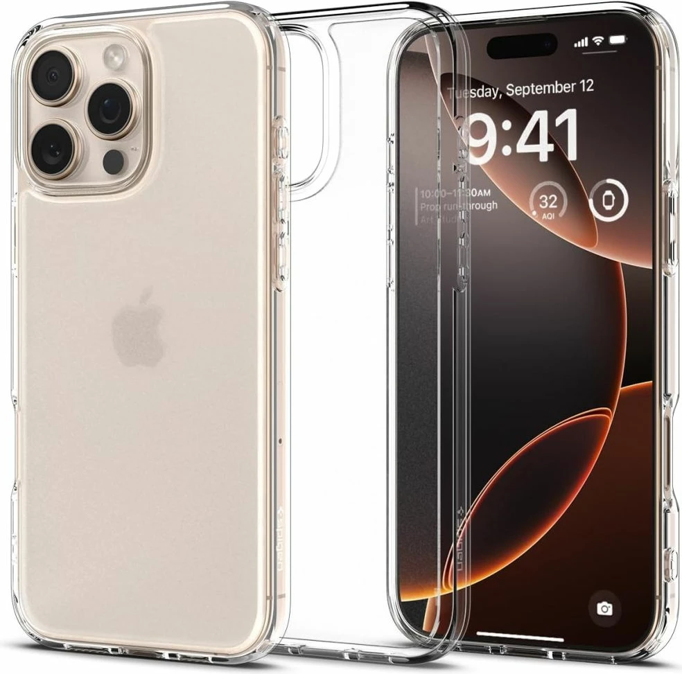 Mbështjellës, Spigen Ultra Hybrid për iPhone 16 Pro Max, TPU + polikarbonat, i hollë, MIL-STD 810G, e tejdukshme, set 1 copë