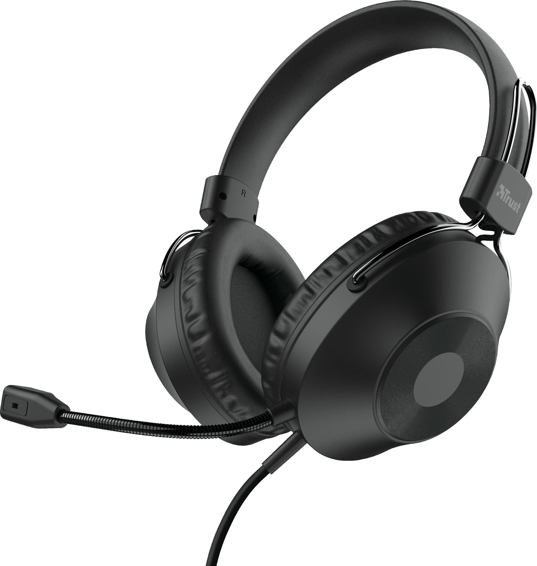Kufje me mikrofon Trust HS-250, USB, me kabllo 2 m, over-ear, e zezë