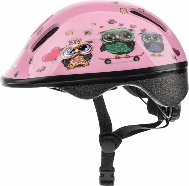 Helmetë biçiklete për fëmijë Meteor KS06 S Little Owl 24809, rozë