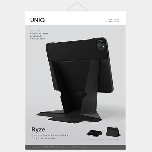 Mbështjellës UNIQ Ryze për iPad Pro 11" (2020-2022) / iPad Air 10.9" (2020, 2022), e zezë