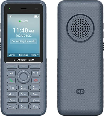 Telefon IP Wi‑Fi Grandstream WP836, 3 linja, Wi‑Fi 6, Bluetooth, IP69K, i kaltër