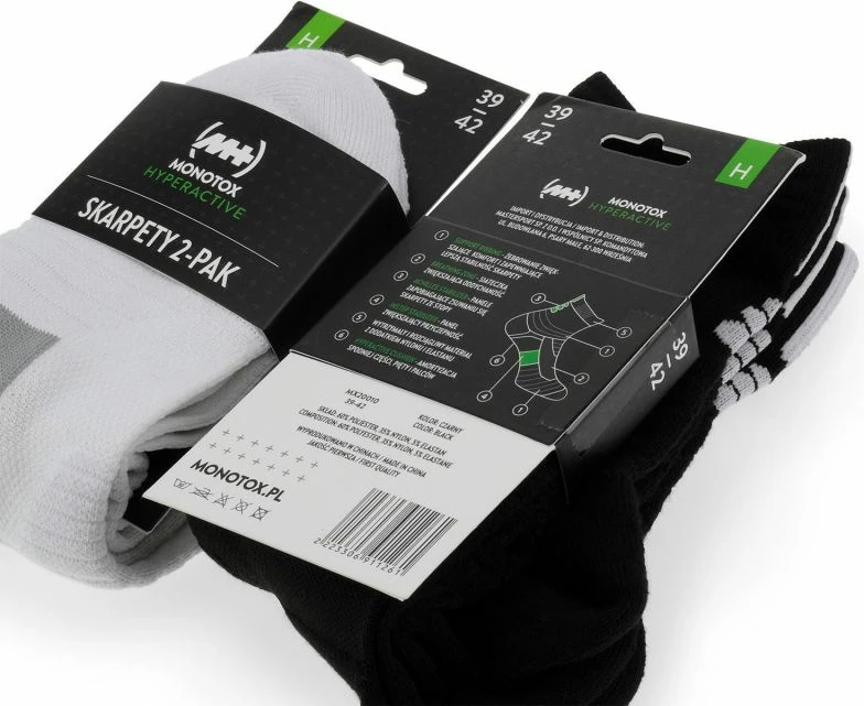 Çorape Monotox për meshkuj dhe femra, të bardha