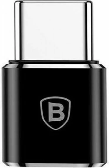 Adapter USB Baseus 28296-uniw USB-C në MicroUSB 2.0, 2.4A, alumin, i zi