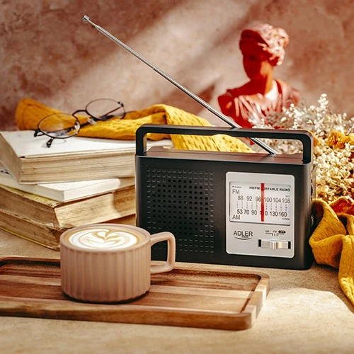 Radio portativ Adler AD1909 AM/FM, mono, 4 W, 3.5 mm jack, e zezë