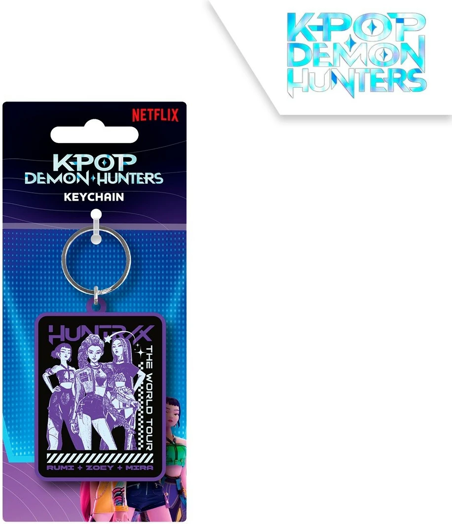 Varëse çelësash PVC Kids Euroswan K-POP Demon Hunters Huntrix RK2510650 15.5 cm vjollcë/zi