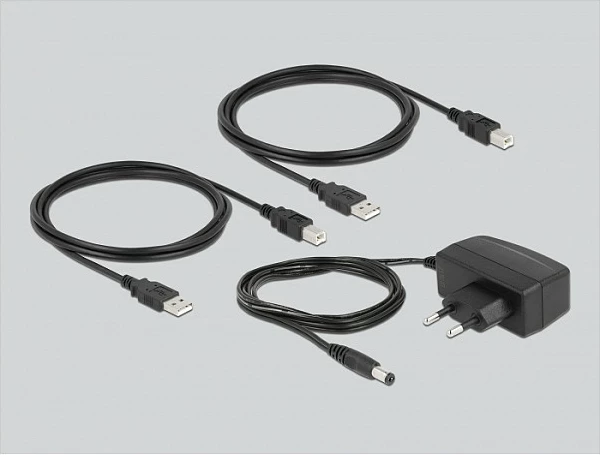 Switch USB DeLOCK 11494, 4x USB 2.0, për 4 kompjuterë, 480 Mbps, i zi