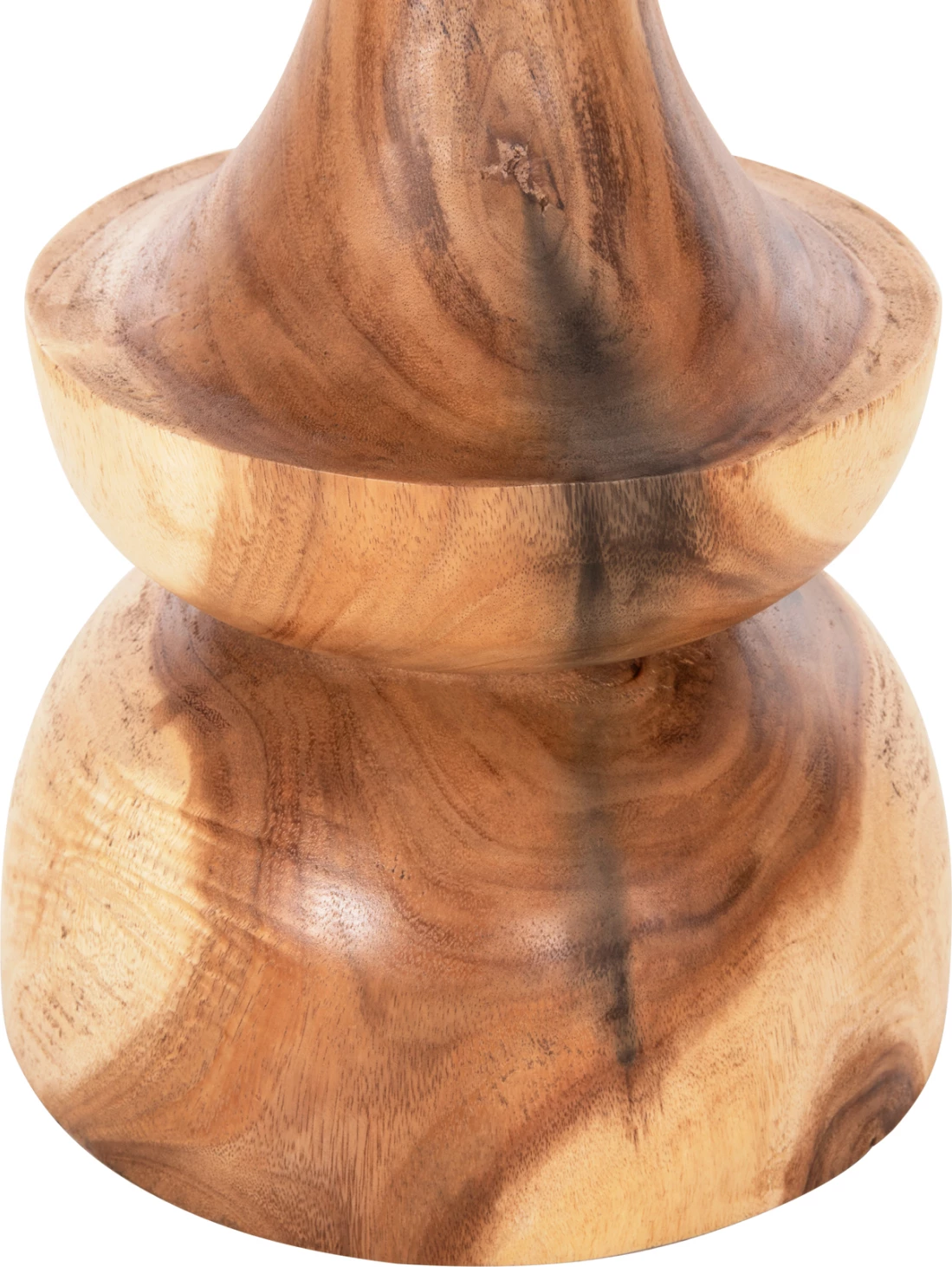 Tavolinë anësore BERMAN FH9902 dru SUAR solid natyral Φ35x51Hcm